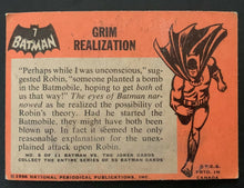 Load image into Gallery viewer, 1966 Topps Batman Black Bat #7 Grim Realization Non Sports Trading Card
