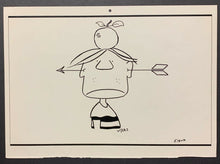 Load image into Gallery viewer, Ben Wicks Cartoonist Signed 1984 Calendar Page Cutout Canadian Illustrator
