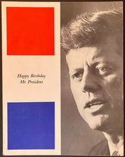 Load image into Gallery viewer, Very Rare 1962 President JFK Collectible Happy Birthday Mr President Program LOA
