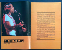 Load image into Gallery viewer, 1980 Willie Nelson Event Program Shelburne Ontario + Rare VIP Pass Leon Russell
