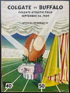 1949 Colgate Field University Football Game Program Colgate vs Buffalo