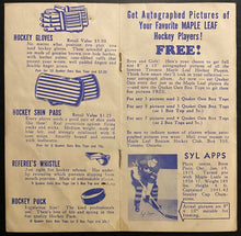Load image into Gallery viewer, 1946-47 NHL Toronto Maple Leafs Bantam Hockey Club Membership Booklet Vintage
