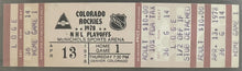Load image into Gallery viewer, 1978 Colorado Rockies 1st + Only Playoff Game Ticket v Philadelphia Flyers iCert
