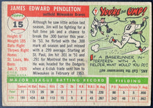 Load image into Gallery viewer, 1955 Topps Baseball #15 Jim Pendleton Milwaukee Braves Vintage MLB Card
