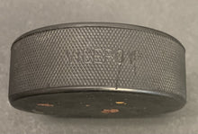 Load image into Gallery viewer, 1970&#39;s OHA Dixie Beehives Rare Hockey Puck Jr. A Viceroy Game Puck Blankback
