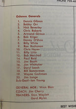 Load image into Gallery viewer, 1964 OHL Hockey Oshawa Generals Program First Game at Civic Auditorium Bobby Orr
