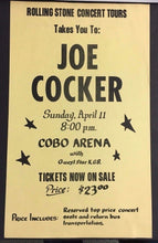 Load image into Gallery viewer, 1976 Joe Cocker Concert Tour Bus Poster Cobo Arena Music Vintage Rock

