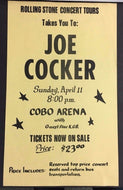 1976 Joe Cocker Concert Tour Bus Poster Cobo Arena Music Vintage Rock