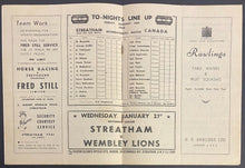 Load image into Gallery viewer, 1948 Pre-Olympic Hockey Program RCAF Flyers Team Canada Streatham IHC LOA
