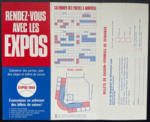 Load image into Gallery viewer, 1969 Montreal Expos Inaugural Season Fold Out Ticket Brochure/Order Form MLB
