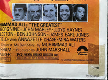 Load image into Gallery viewer, Muhammed Ali Vintage Movie Poster from the 1977 film The Greatest Boxing HOF
