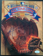 1995 MLB All-Star Game Program Ivan Rodriguez Autographed Signed JSA Baseball