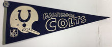Load image into Gallery viewer, 1960&#39;s NFL Football Pennant + Pinback Baltimore Colts Vintage Full Size
