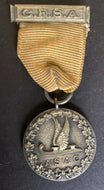 1941 Vintage Canadian Figure Skating Association CFSA Bronze Medal + Ribbon Vtg