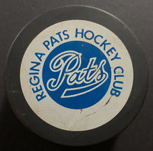 Load image into Gallery viewer, Circa 1972 Vintage WHL Hockey Regina Pats Official Game Used Puck
