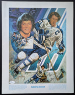 Darryl Sittler NHL Signed 10 Point Game Autographed Print Toronto Maple Leafs