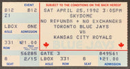 1992 Toronto Blue Jays Dave Winfield 2722 / 2723 Hit Ticket Passes Gehrigs 2721
