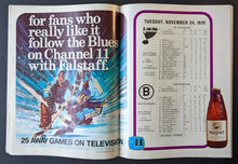 Load image into Gallery viewer, 1970 St Louis Arena Hockey Program Boston Bruins vs Blues Bobby Orr Cover
