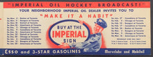 Load image into Gallery viewer, 1939-40 Imperial Oil NHL Pocket Schedule Vintage Hockey Sports Calendar
