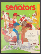 1971 Washington Senators vs Boston Red Sox MLB Baseball Program Vintage