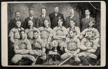 Load image into Gallery viewer, 1907 Vintage Caledonia Ontario Baseball Team Photo Postcard Champions Rare
