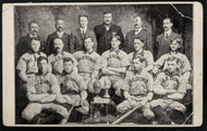 1907 Vintage Caledonia Ontario Baseball Team Photo Postcard Champions Rare