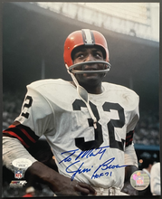 Load image into Gallery viewer, Jim Brown Autographed NFL Football Photo Personalized Cleveland Browns JSA
