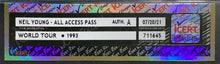 Load image into Gallery viewer, 1993 Neil Young All Access Pass World Tour Backstage Pass Icert Authenticated

