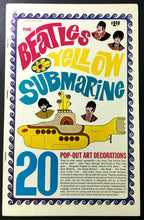 Load image into Gallery viewer, The Beatles 1968 Yellow Submarine Pop-Out Art Decorations John Lennon Unused
