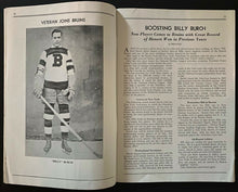 Load image into Gallery viewer, 1932 NHL Hockey Boston Garden Program Bruins vs New York Rangers Barry Hat Trick

