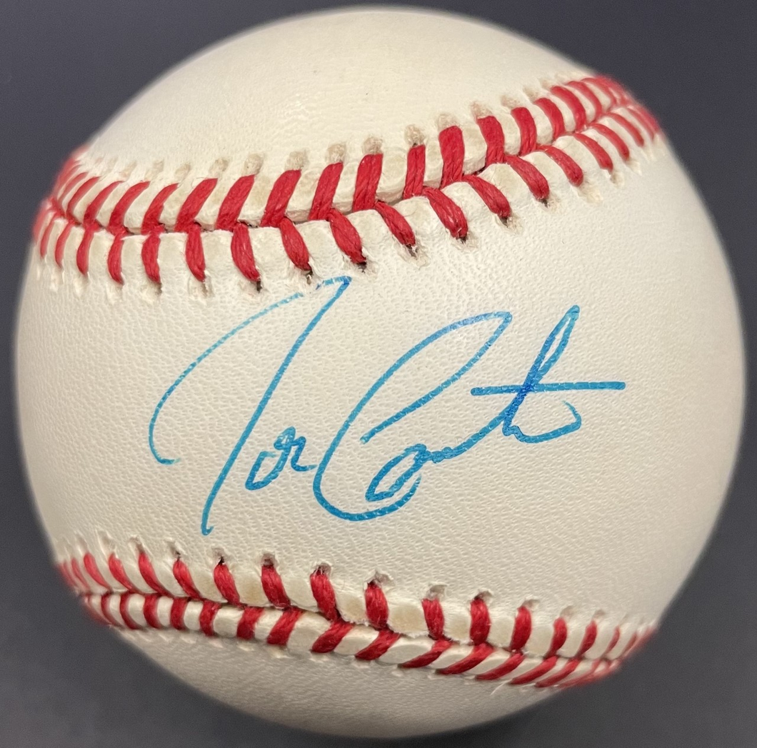 Joe Carter Autographed 1993 World Series Rawlings Baseball Signed Blue Jays JSA