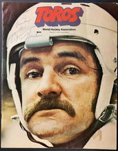 Load image into Gallery viewer, 1975 Autographed WHA Program Toronto Toros Quebec Nordiques Signed Rejean Houle
