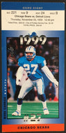 1994 NFL Football Thanksgiving Day Ticket Chicago Bears vs Detroit Lions