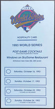 Load image into Gallery viewer, 1993 World Series VIP Hospitality Pass Toronto Blue Jays Home Games SkyDome
