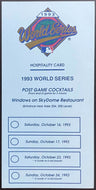 1993 World Series VIP Hospitality Pass Toronto Blue Jays Home Games SkyDome