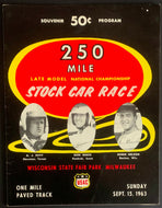 1963 USAC 250 Mile Late Model National Championship Stock Car Race Program