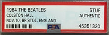 Load image into Gallery viewer, 1964 The Beatles British Tour Final Show Concert Tour Music Program + PSA Ticket
