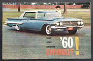 1960 Vintage Chevrolet Car Dealer Sales Catalog Brochure Advertising Automobile