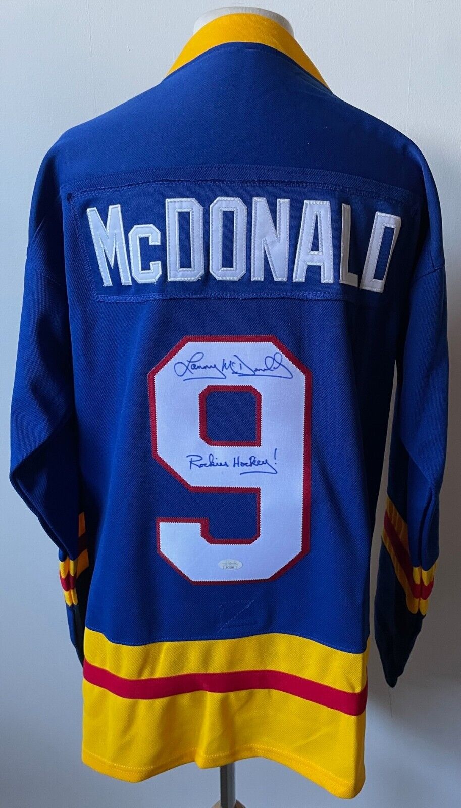 Lanny McDonald Colorado Rockies Autographed Hockey Jersey *Size