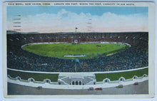 Load image into Gallery viewer, 1926 Yale Bowl Football Game Stadium Postcard New Haven Vintage Stamp Posted
