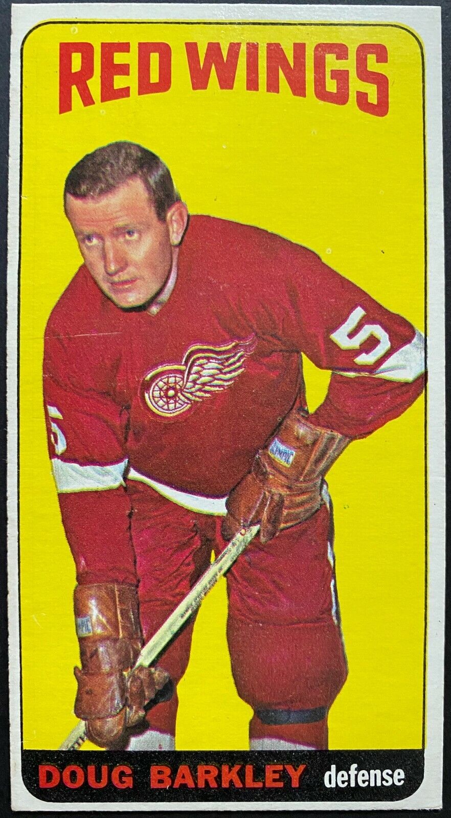 1964-65 Vintage Detroit Red Wings Doug Barkley Topps Tallboy NHL Hockey Card