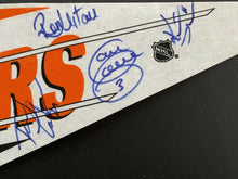Load image into Gallery viewer, 1990 Signed NHL Hockey Philadelphia Flyers Pennant Autographed Mark Howe Vintage
