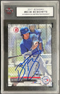 2017 Bo Bichette Autographed Rookie Card Bowman #BD-38 Signed Slabbed KSA