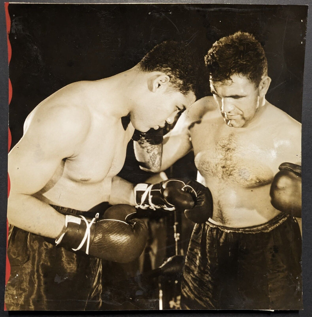 Joe Lewis Sparring Original Type 1 Photograph Vintage Boxing Heavyweight