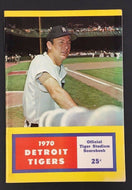 1970 Detroit Tiger Stadium Baseball Program Scorecard Vs California Angel Kaline