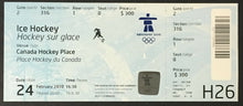 Load image into Gallery viewer, Vancouver 2010 Olympic Games Men&#39;s Ice Hockey Ticket Canada vs Russia Q-Final
