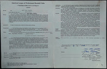 Load image into Gallery viewer, 1982 Dick Groch Employment Contract Signed New York Yankees Scout VTG MLB
