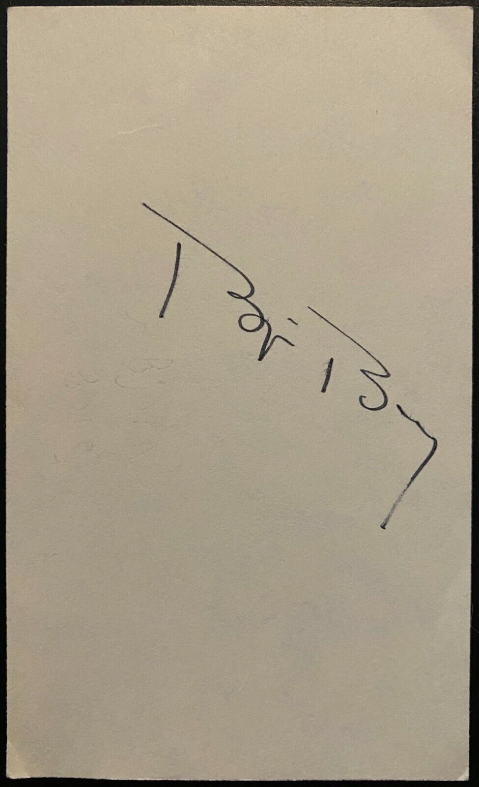 1987 Signed Swedish Tennis Great Bjorn Borg Autographed Index Card Toronto