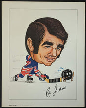 Load image into Gallery viewer, 1970s Rod Gilbert Sporticatures New York Rangers NHL Vintage Hockey R.Pelkowski
