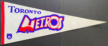 Load image into Gallery viewer, 1970&#39;s Toronto Metros Soccer NASL Full Size Pennant 30&quot; Vintage

